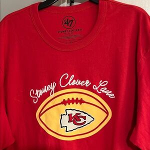 Stoney Clover Lane Red and Yellow Football Tee